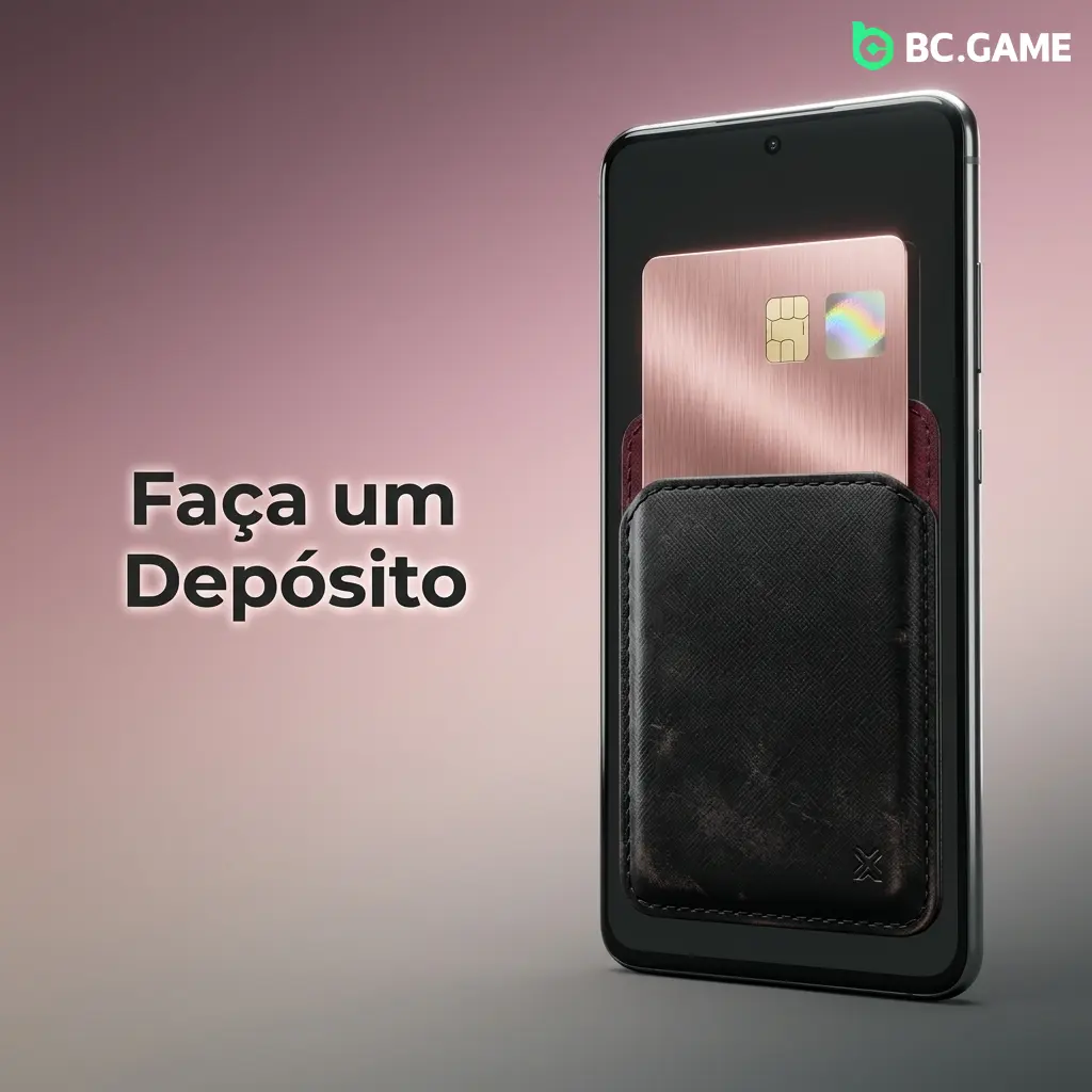 Tela de depósito no app BC Game com opções de Pix, BTC, ETH e USDT disponíveis