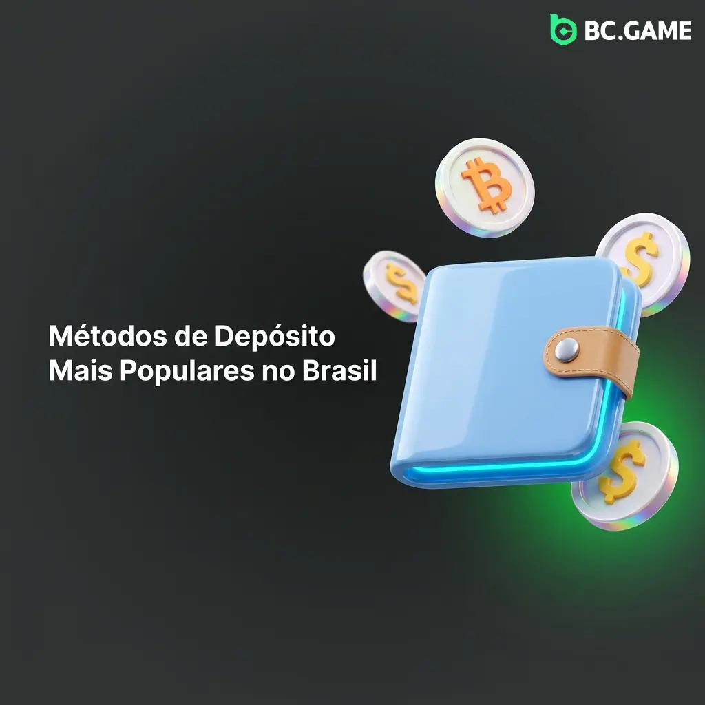 Métodos de depósito populares no Brasil na BC Game: PIX, Bitcoin, Ethereum, USDT, BNB e Solana
