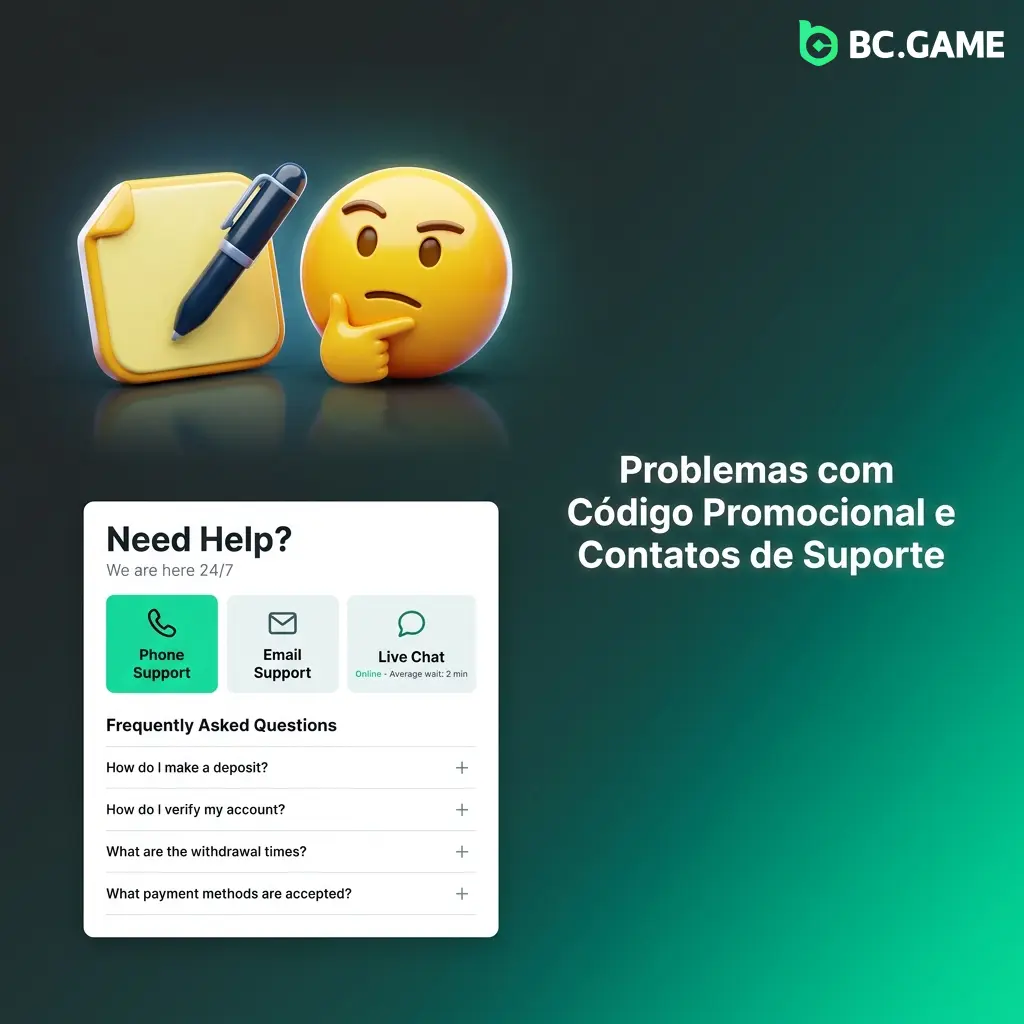 Suporte BC Game: soluções para erros de código promocional, canais de atendimento e dicas de ativação de bônus