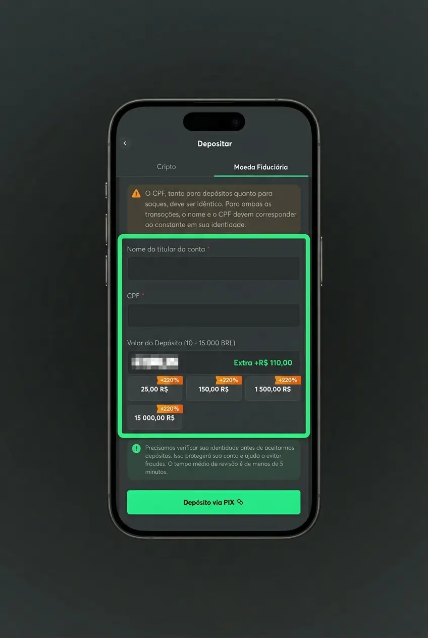Passo a passo para fazer depósito na BC Game via PIX ou criptomoeda no Brasil