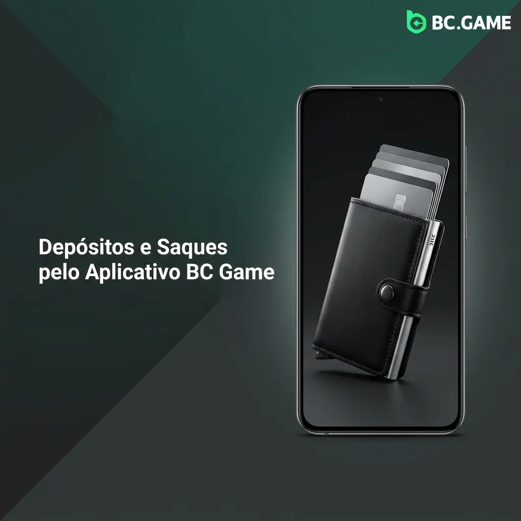 Métodos de depósito e saque no app BC Game, incluindo PIX e criptomoedas como Bitcoin, Ethereum e USDT